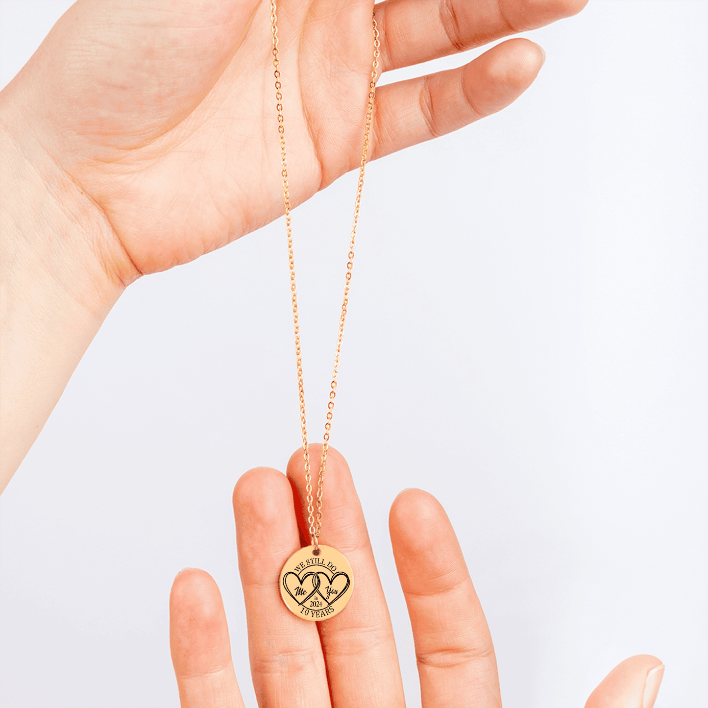 10th Year Anniversary Coin Necklace - ELISERIE