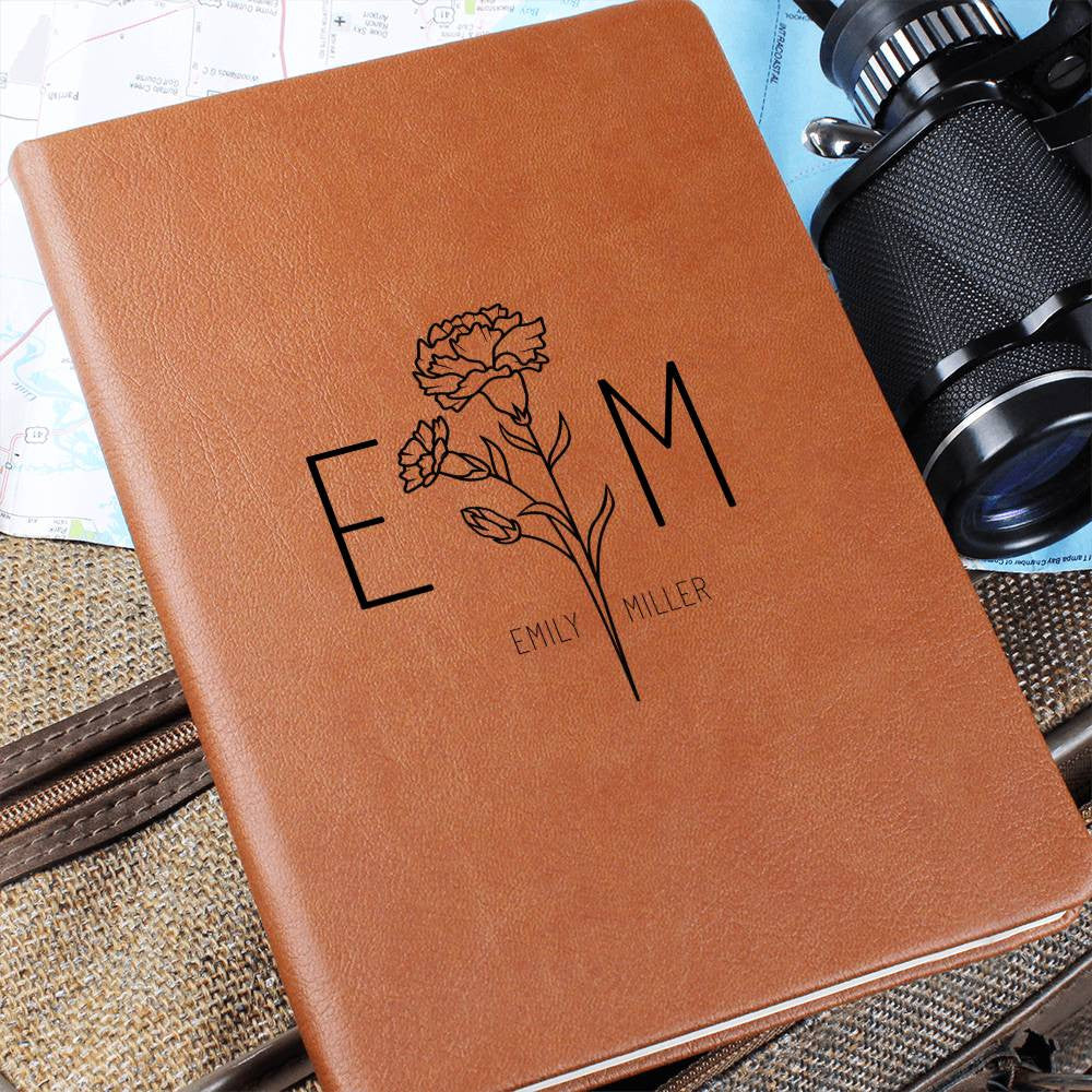 Personalized Leather Journal - with Initials and Name