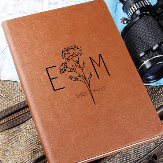 Personalized Leather Journal - with Initials and Name