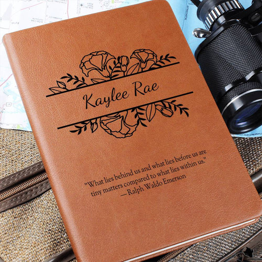 Personalized Birth Month Flower Journal with Name and Words of Encouragement - ELISERIE
