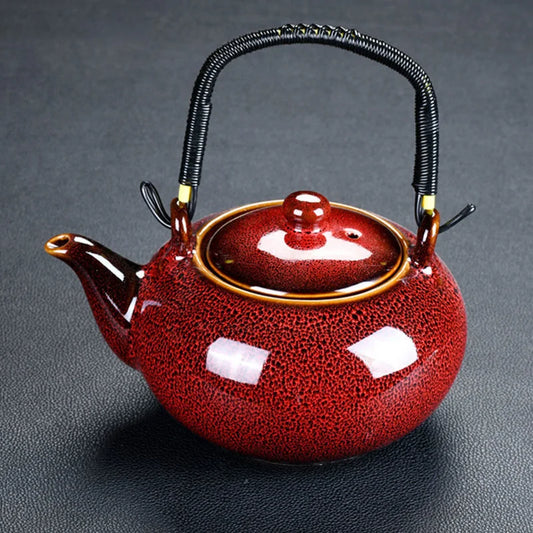 Traditional Japanese-Style Teapot - Red - ELISERIE