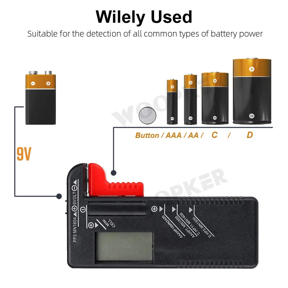 Battery Organizer with Tester - ELISERIE