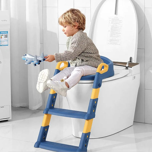 Potty Training Seat with Ladder - Safe, Foldable, and Adjustable - ELISERIE