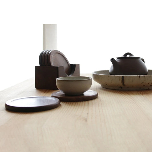 Walnut Wood Coasters - ELISERIE