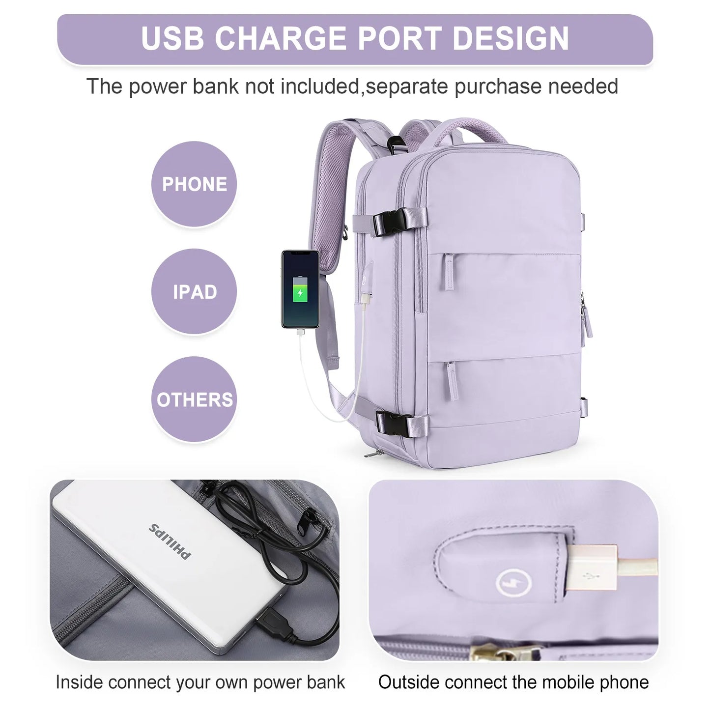 Large Capacity Travel Backpack - ELISERIE