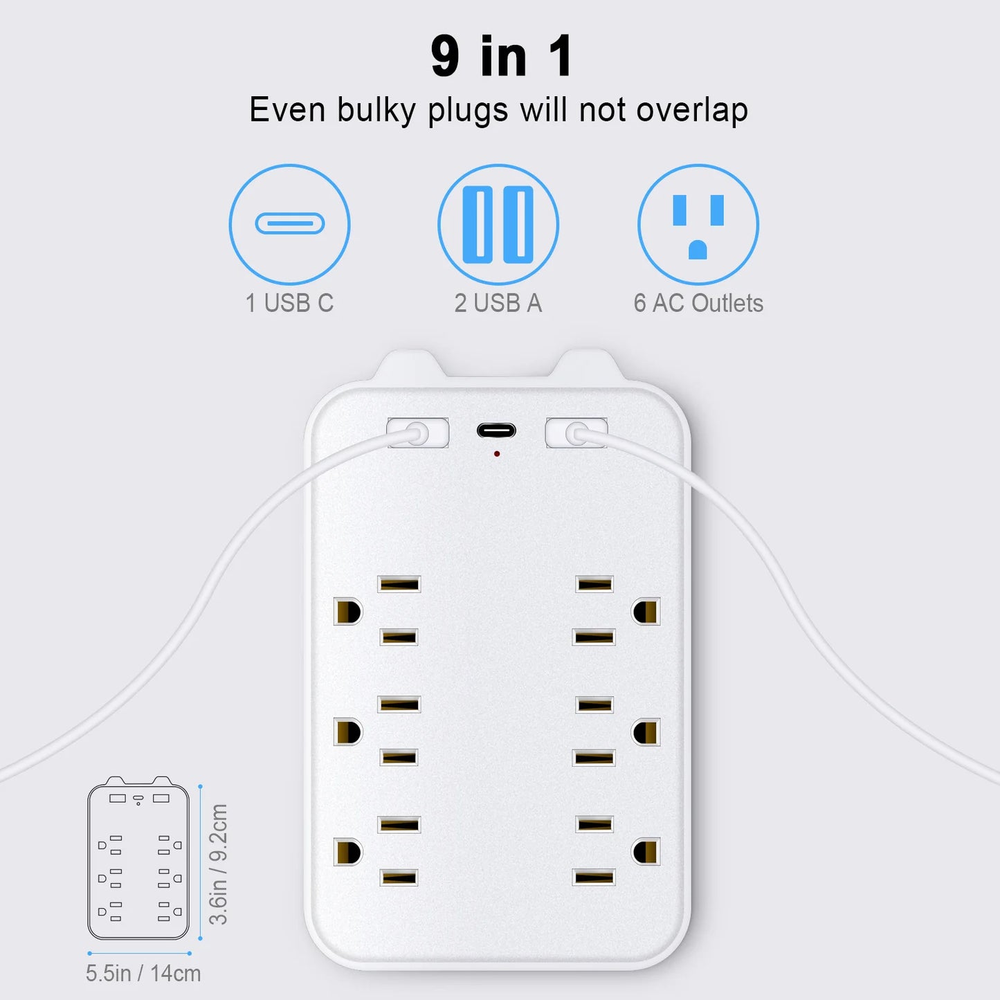 9-in-1 Surge Protector - ELISERIE