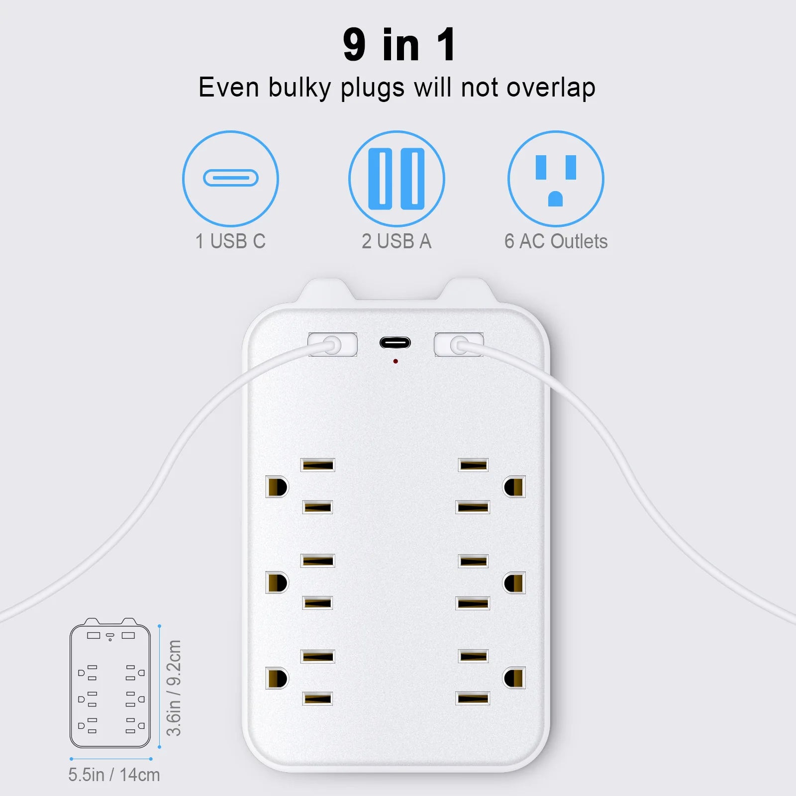 9-in-1 Surge Protector - ELISERIE