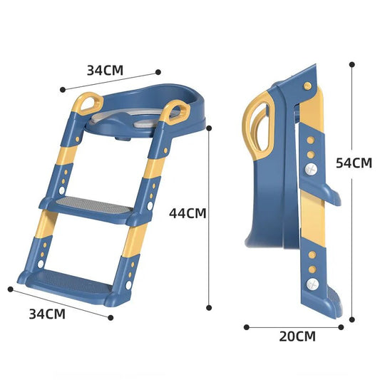 Potty Training Seat with Ladder - Safe, Foldable, and Adjustable - ELISERIE