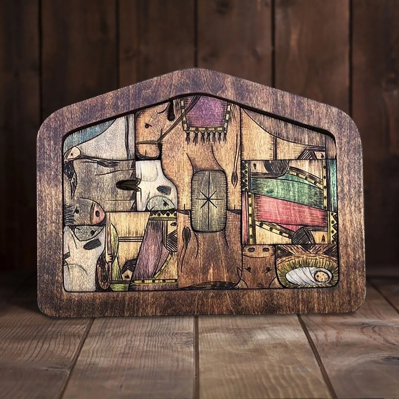 Handmade Wooden Nativity Set Puzzle - ELISERIE