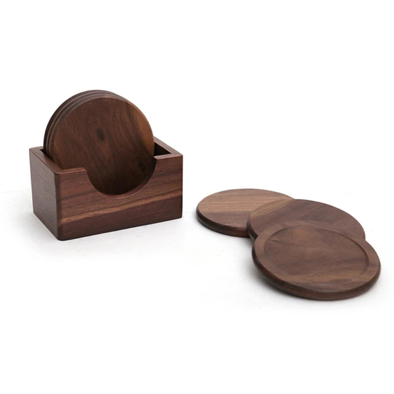 Walnut Wood Coasters - ELISERIE