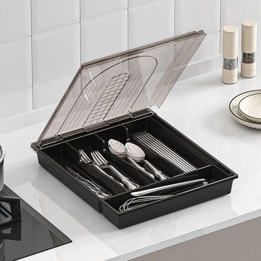 Silverware Storage Box with Lid – Effortlessly Organize Silverware - ELISERIE