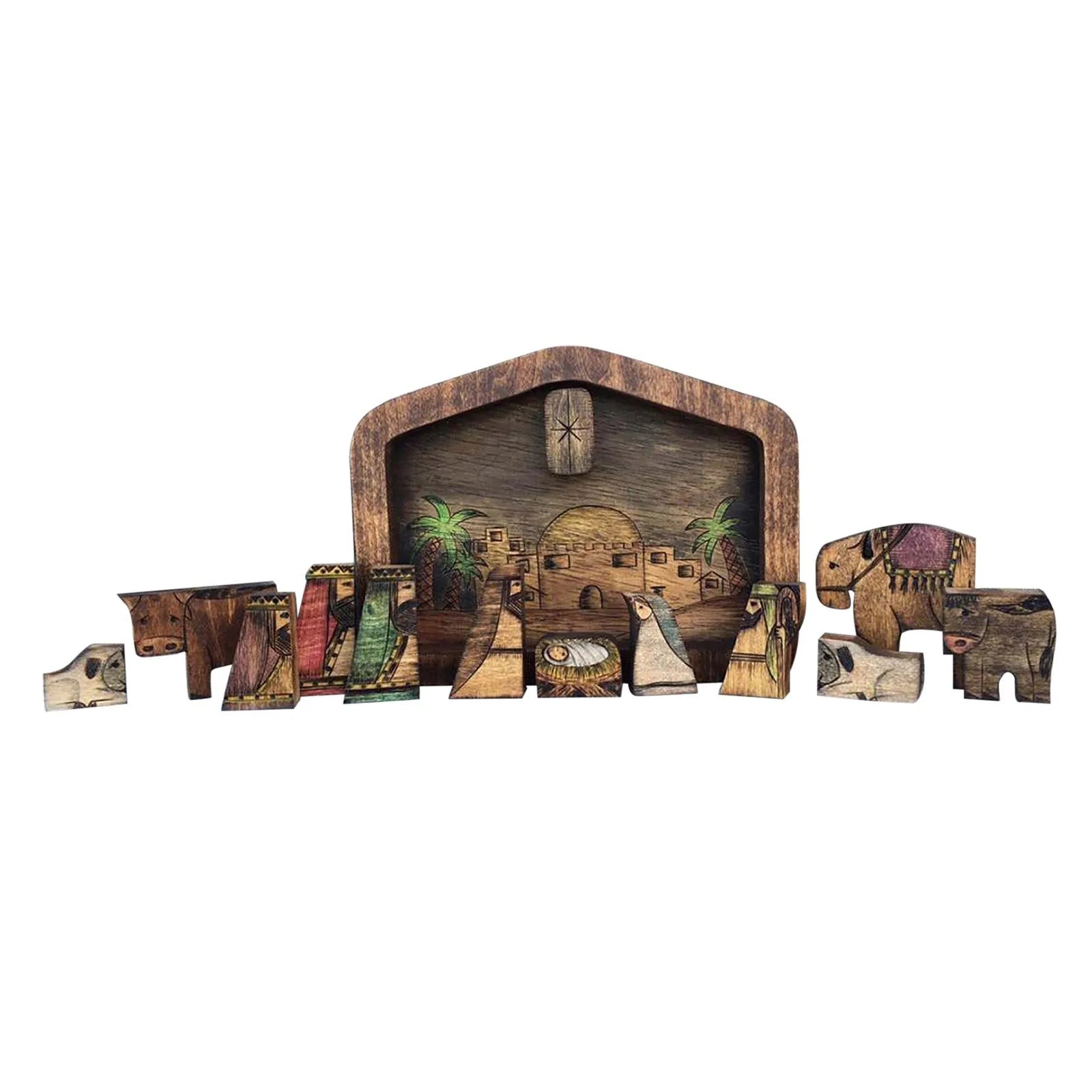Handmade Wooden Nativity Set Puzzle - ELISERIE