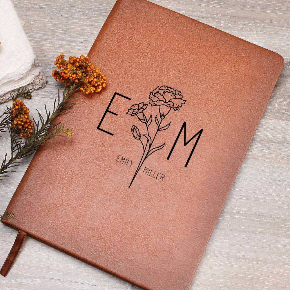 Personalized Leather Journal - with Initials and Name