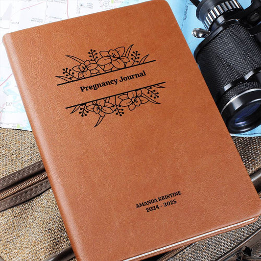 Personalized Pregnancy Journal with Birth Flower & Name – A Beautiful Journey for Expecting Moms - ELISERIE