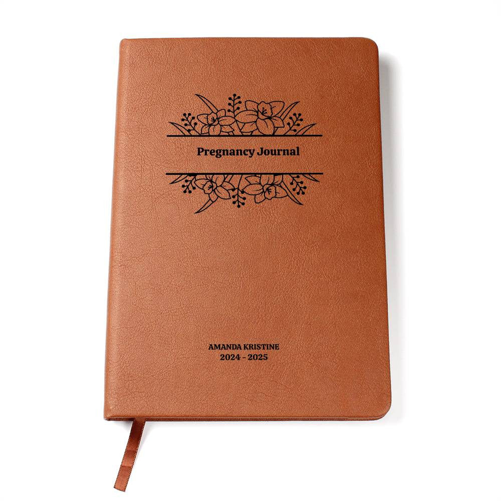 Personalized Pregnancy Journal with Birth Flower & Name – A Beautiful Journey for Expecting Moms - ELISERIE