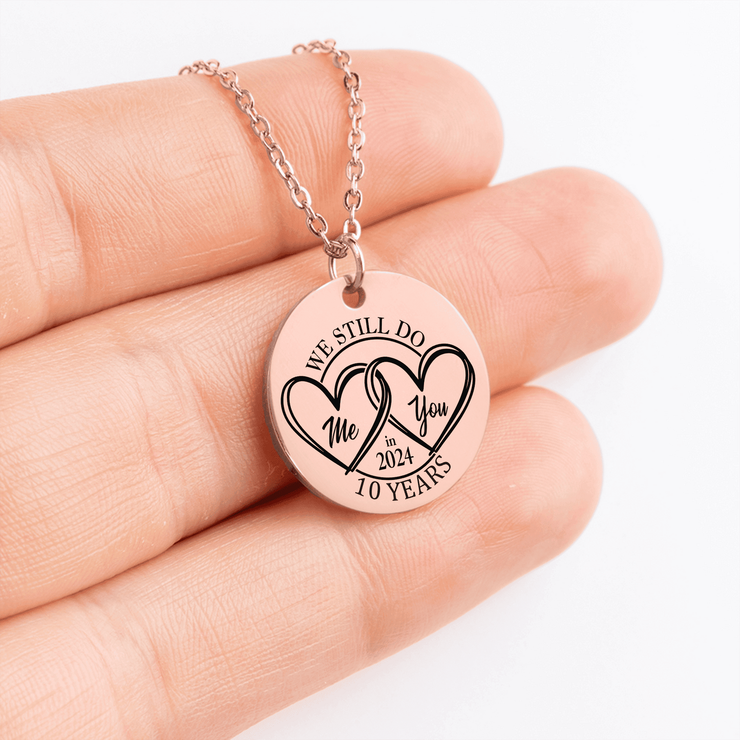 10th Year Anniversary Coin Necklace - ELISERIE