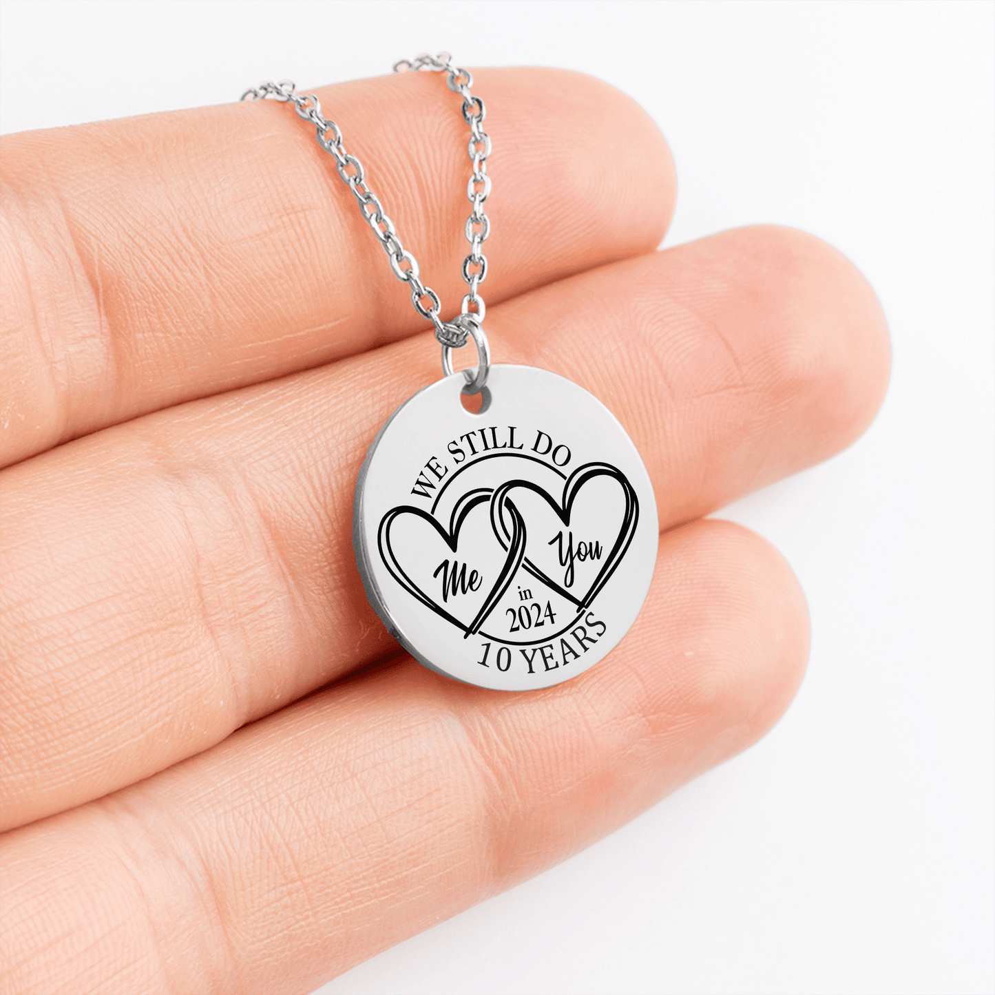 10th Year Anniversary Coin Necklace - ELISERIE