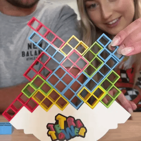 Stack, Play & Engage with Tetra Tower Family Game - ELISERIE
