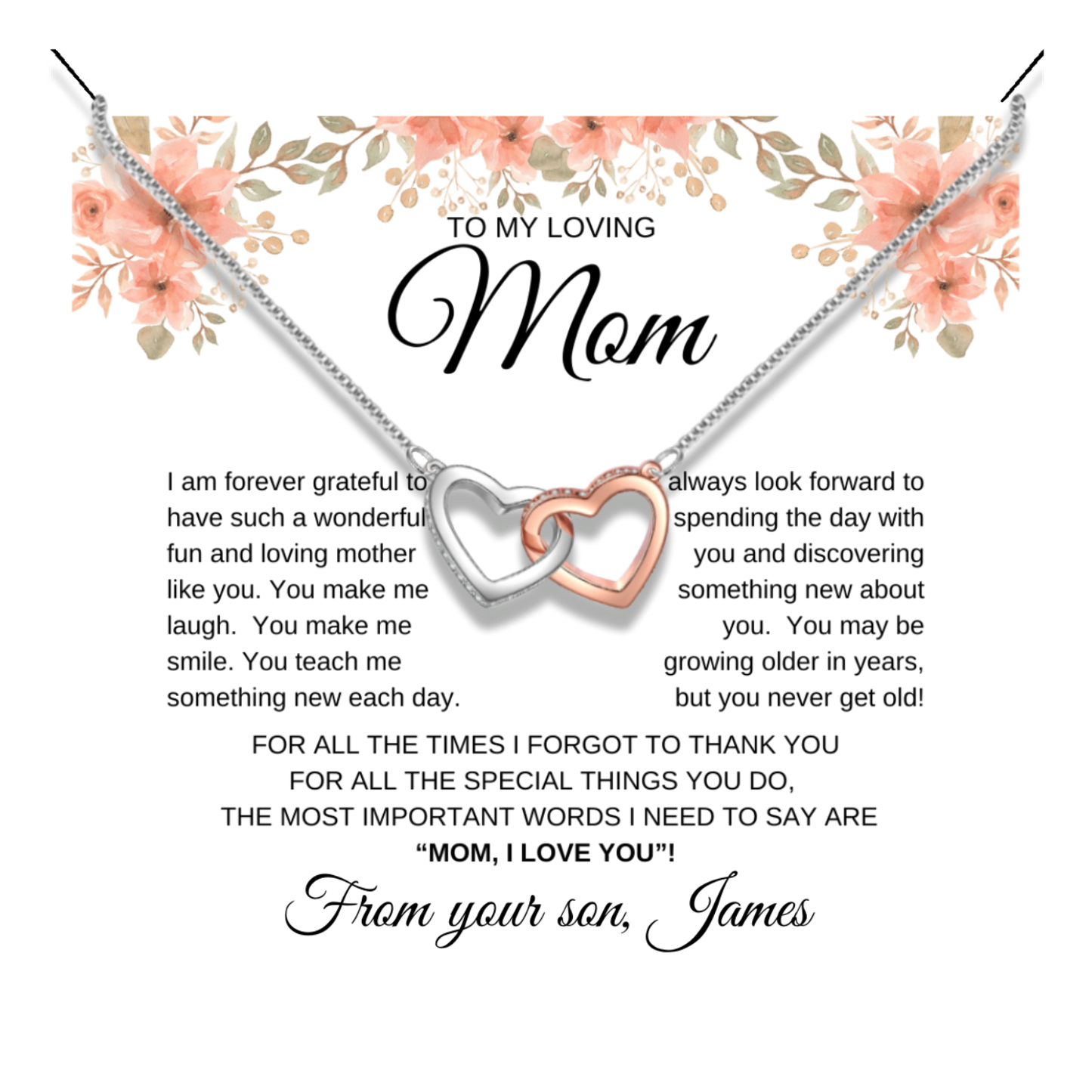 Mother's Day Pendant Collection With Message Card