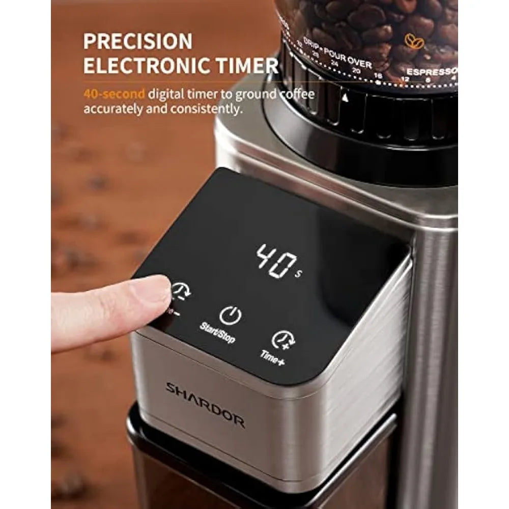 PrecisionGrind Elite Timer Burr Grinder - ELISERIE
