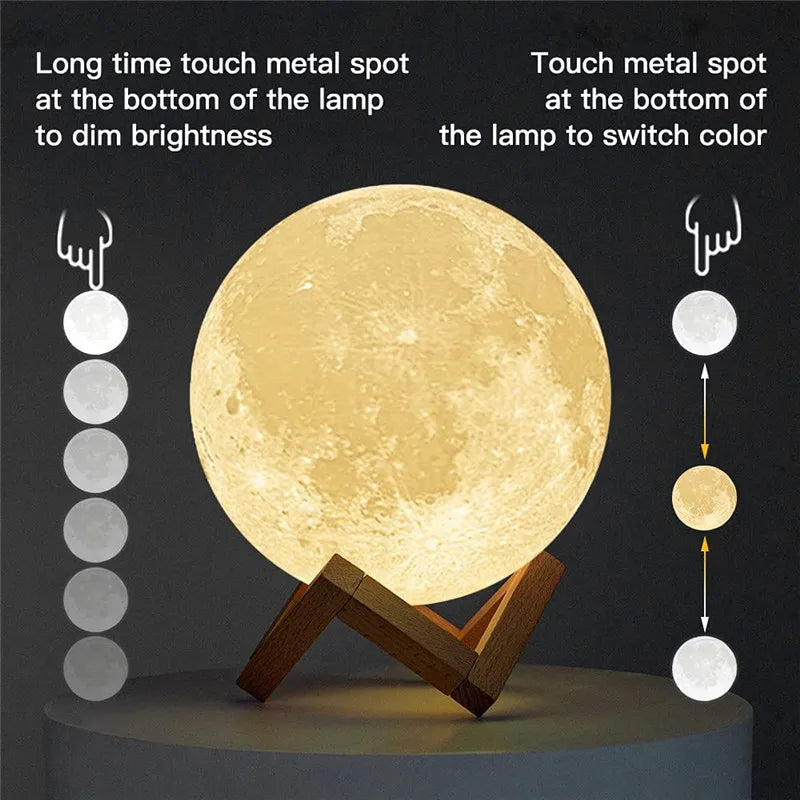 Lunar Glow Touch Lamp - ELISERIE
