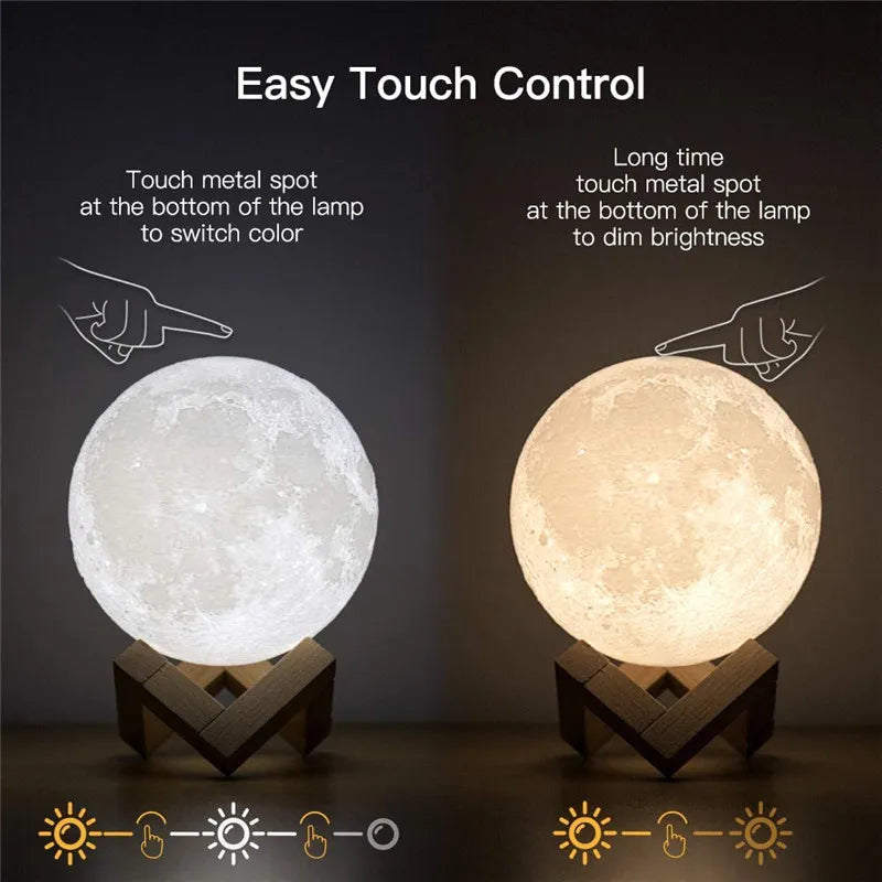 Lunar Glow Touch Lamp - ELISERIE