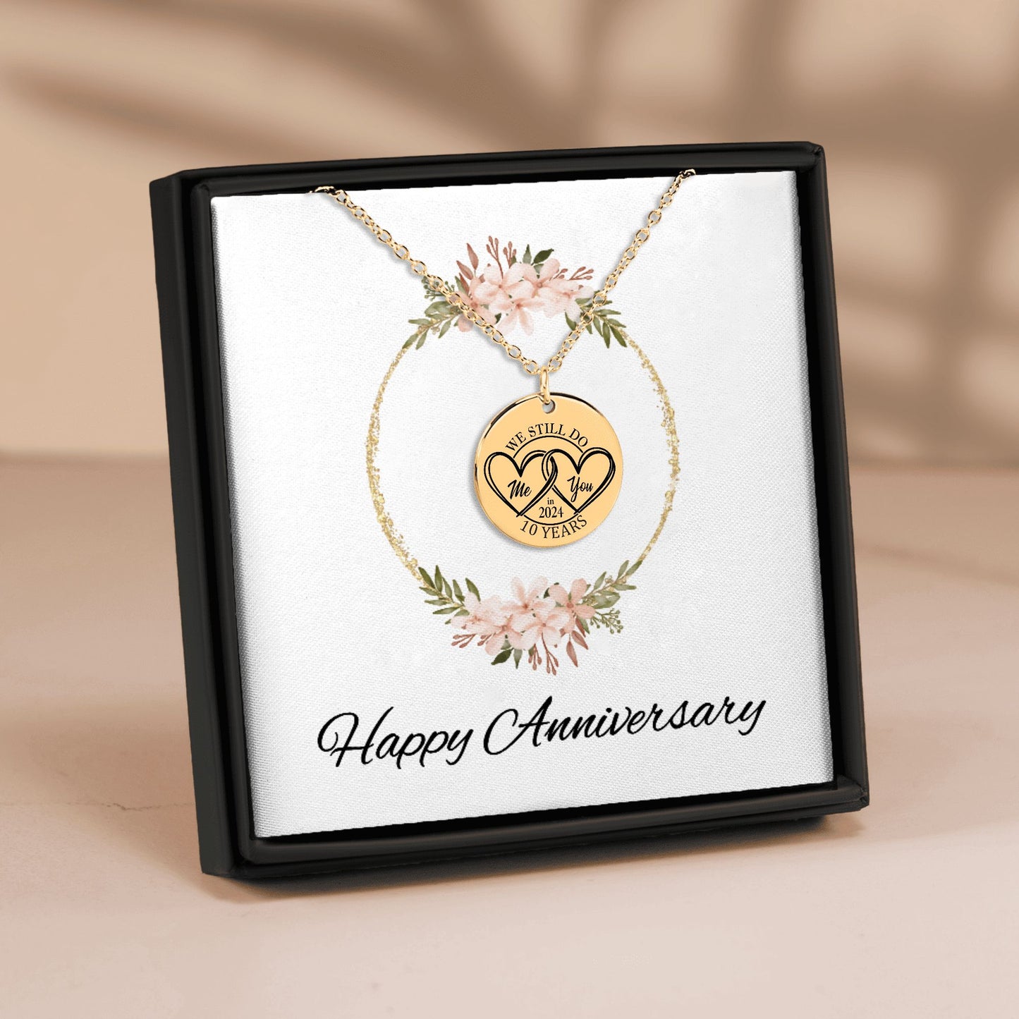 10th Year Anniversary Coin Necklace