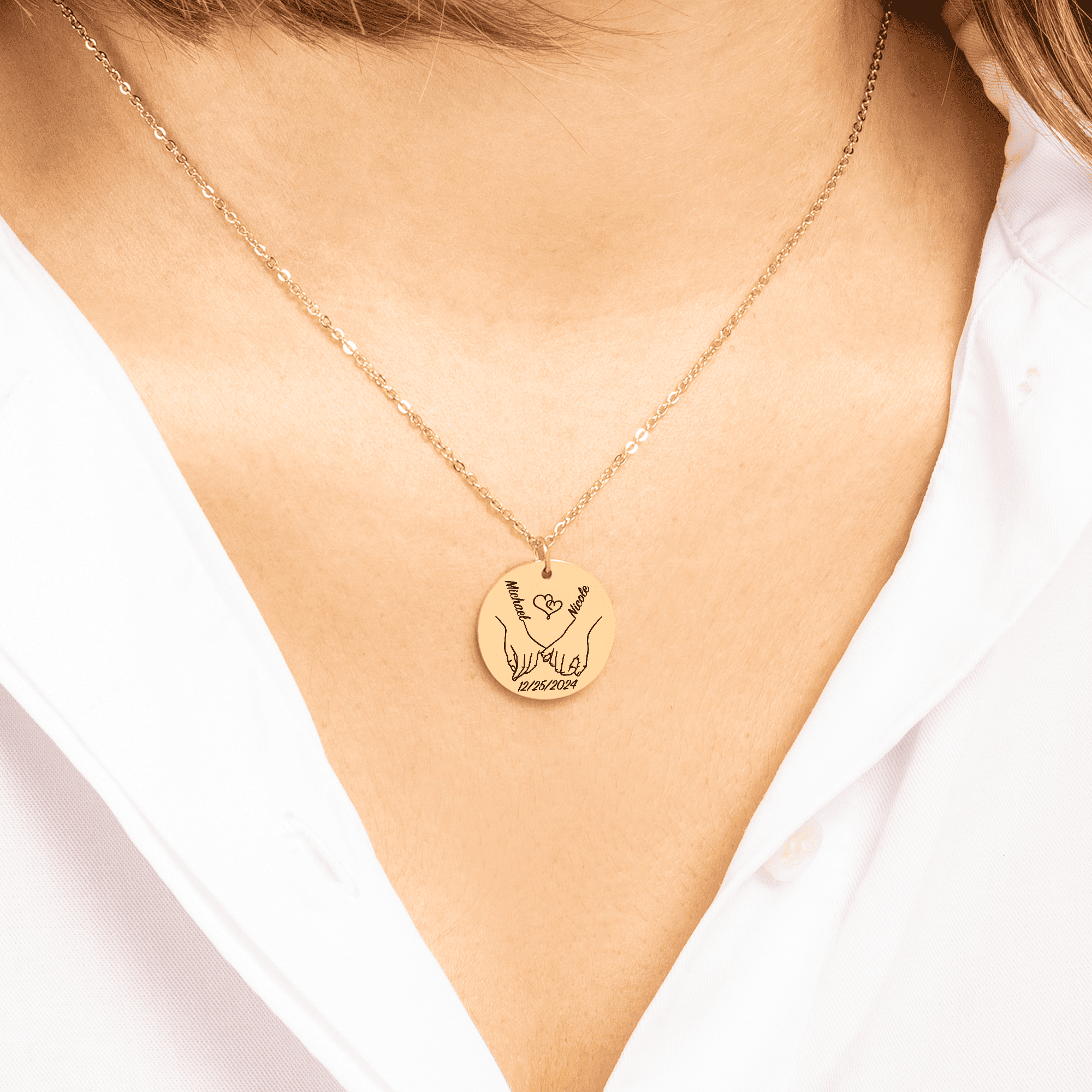 Our First Christmas Together - Personalized Necklace - ELISERIE