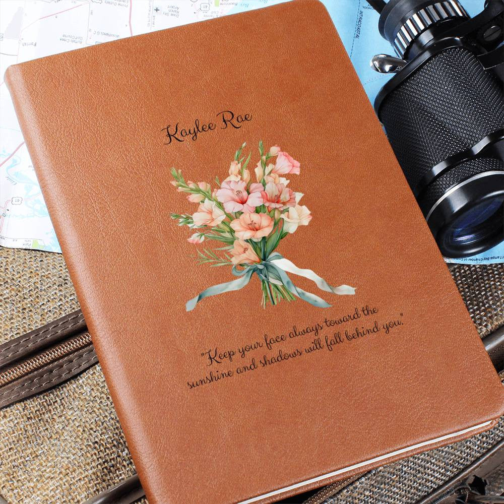 Keepsake Journal - Customizable Name, Birth Flower & Words of Encouragement