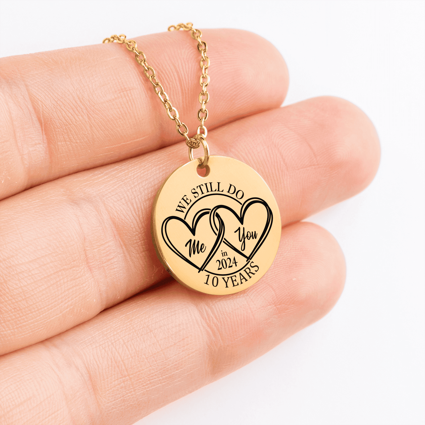 10th Year Anniversary Coin Necklace