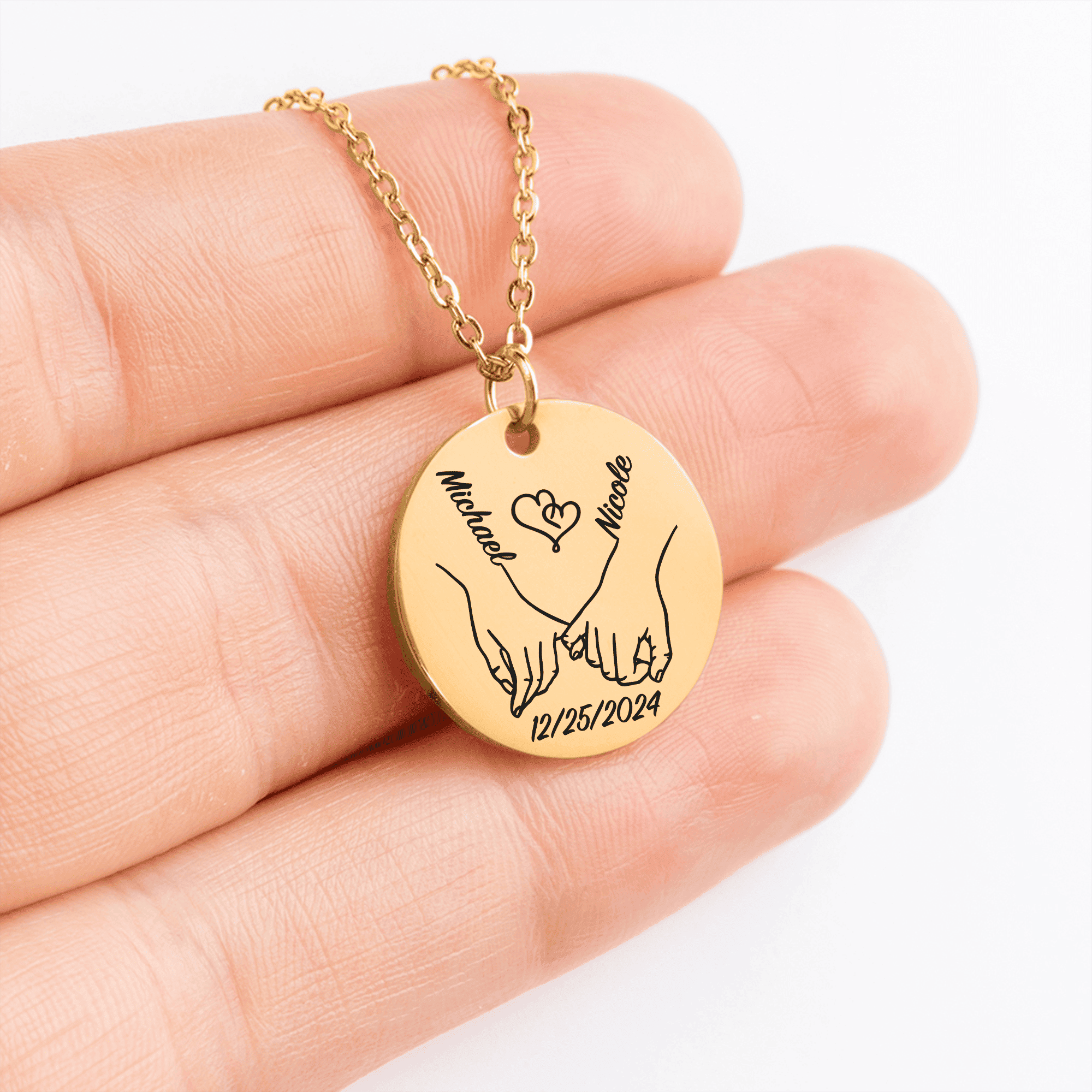 Our First Christmas Together - Personalized Necklace - ELISERIE