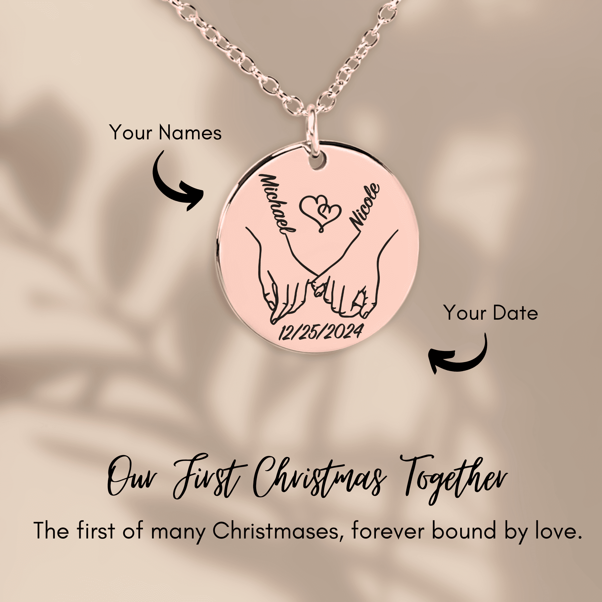 Our First Christmas Together - Personalized Necklace - ELISERIE