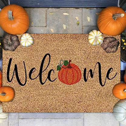 Autumn Welcome Pumpkin Door Mat - ELISERIE