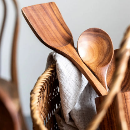 Premium Teak Wood Cooking Utensil Set - ELISERIE