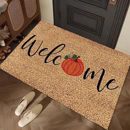 Autumn Welcome Pumpkin Door Mat - ELISERIE