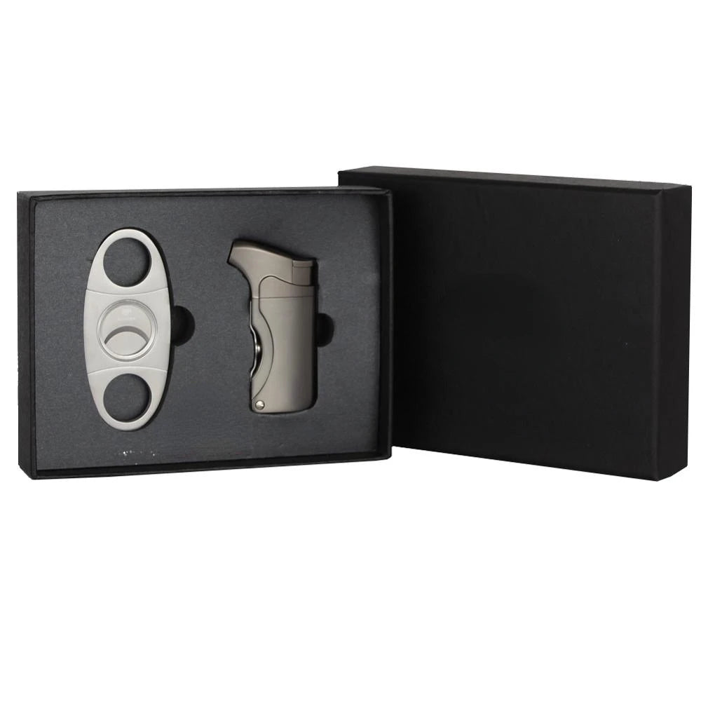 Luxury Cigar Accessories Set - Cigar Lighter and Cutter