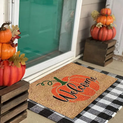 Autumn Welcome Pumpkin Door Mat - ELISERIE