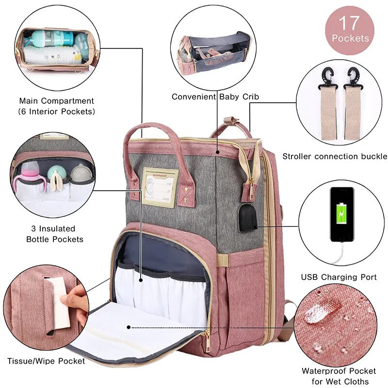 🌟 PamperedParent Diaper Backpack