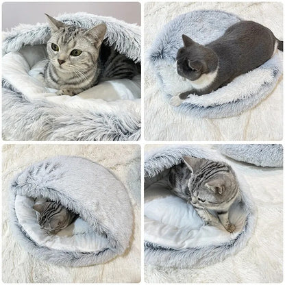 Plush Pet Round Cat Bed - ELISERIE