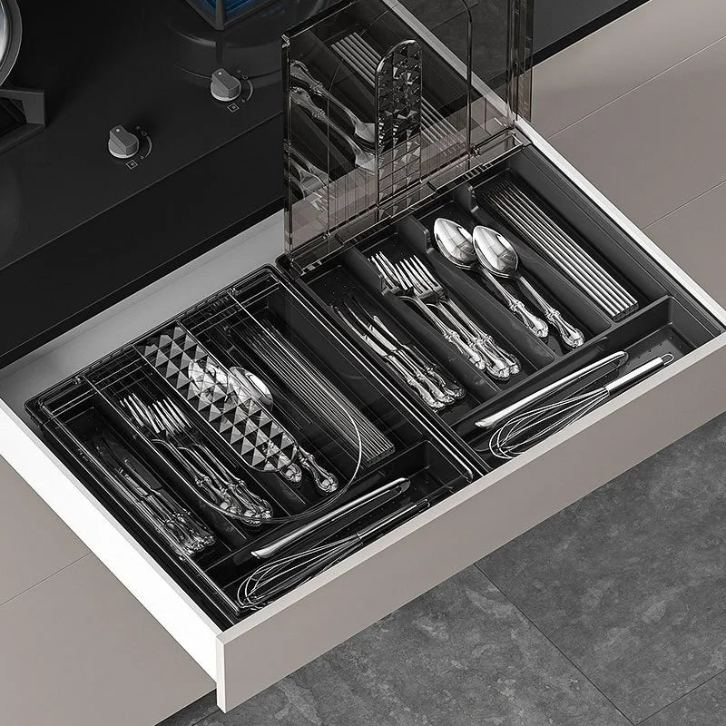 Silverware Storage Box with Lid – Effortlessly Organize Silverware