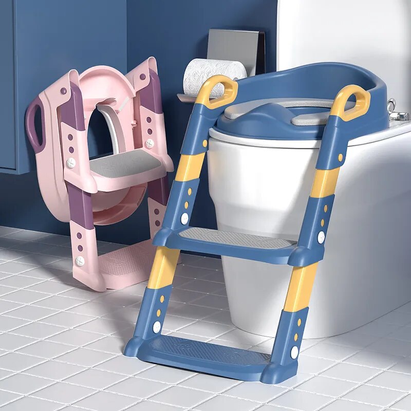 Potty Training Seat with Ladder - Safe, Foldable, and Adjustable