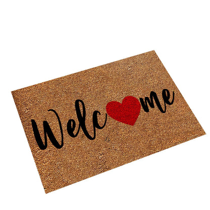 Anti Slip Door Mat - Welcome with Heart - ELISERIE