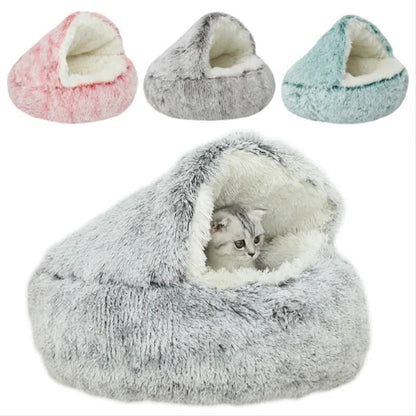 Plush Pet Round Cat Bed - ELISERIE