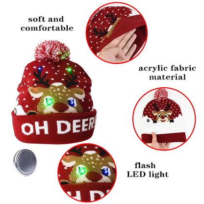 Knitted Christmas Beanie - ELISERIE