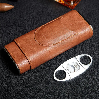 Portable Cigar Humidor with Cutter - ELISERIE