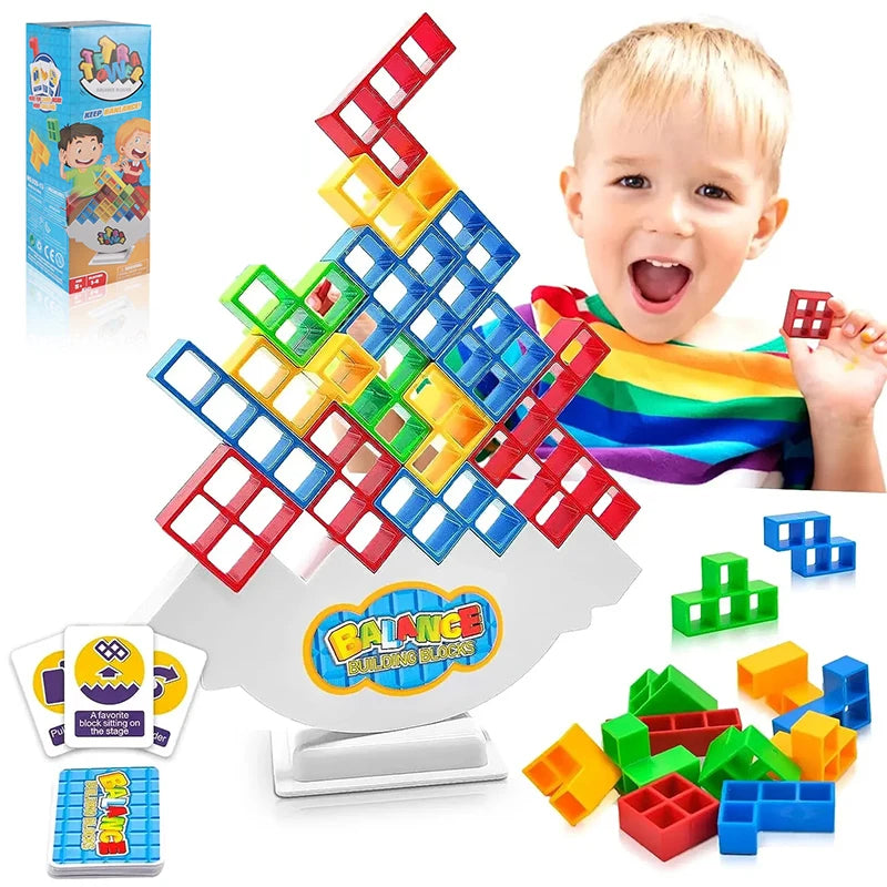 Stack, Play & Engage with Tetra Tower Family Game