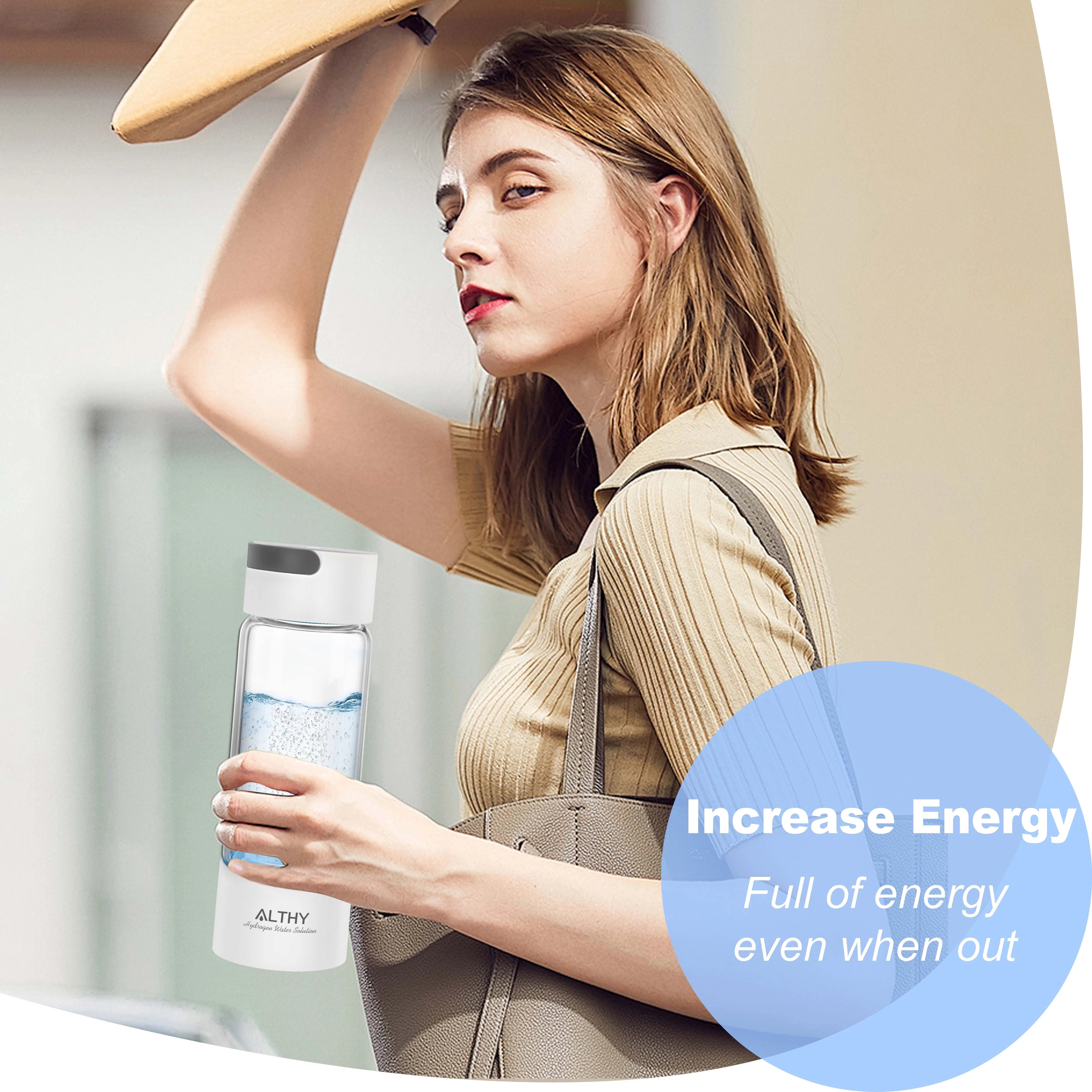 Hydrogen Rich Water Generator Bottle & Inhalation Device - ELISERIE