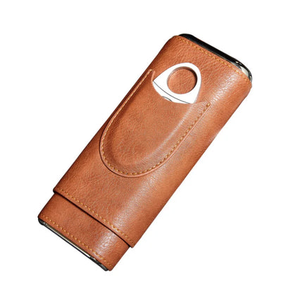 Portable Cigar Humidor with Cutter - ELISERIE