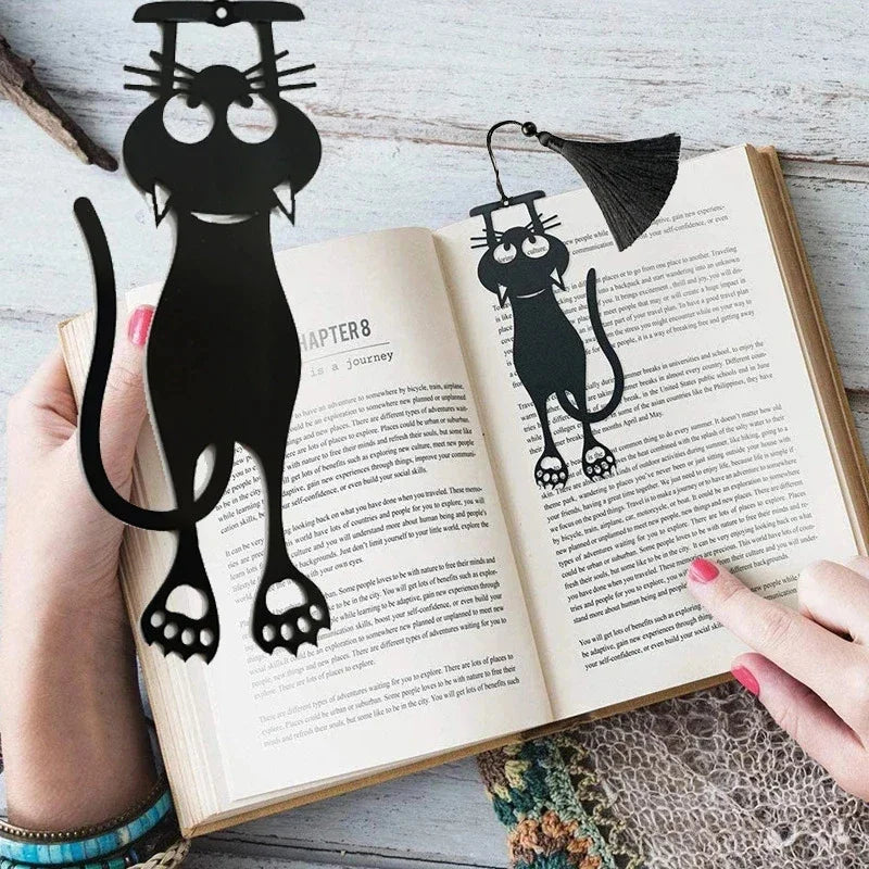 Pawsome Page Pals: Black Kitten Bookmark - ELISERIE