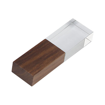 Walnut Wedding Keep Sake Box with Crystal PenDrive - ELISERIE